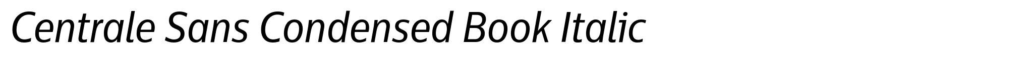 Centrale Sans Condensed Book Italic image